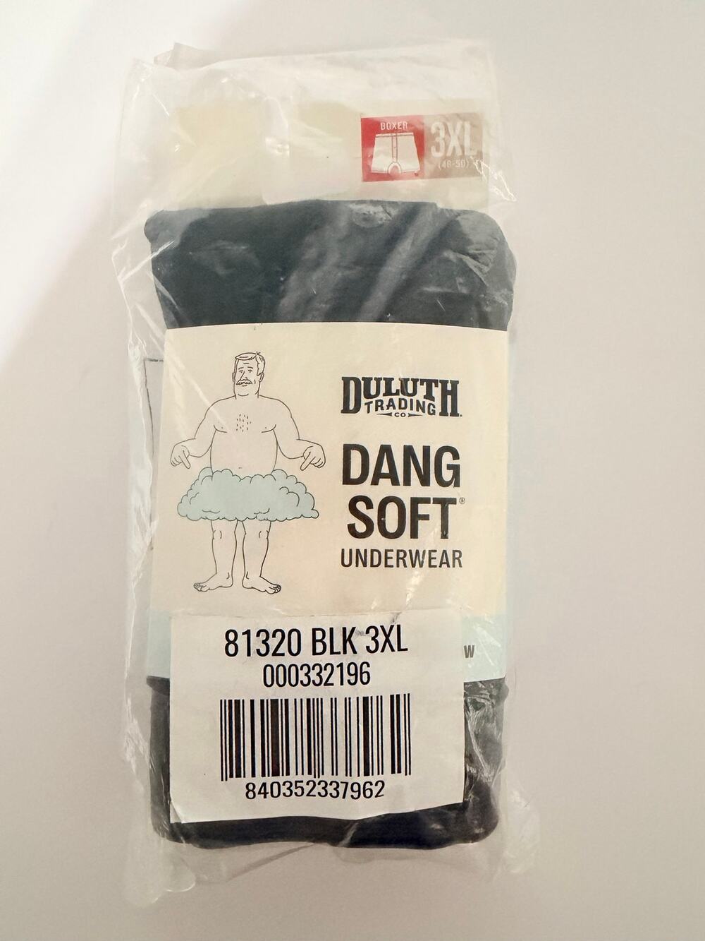 Duluth Trading Co Men's Dang Soft Boxers 3XL Black Micromodal Underwear 81320